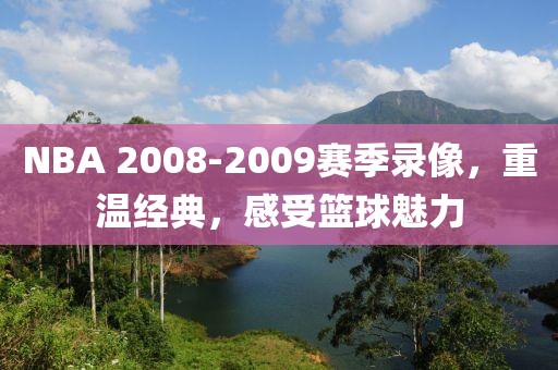 NBA 2008-2009赛季录像，重温经典，感受篮球魅力