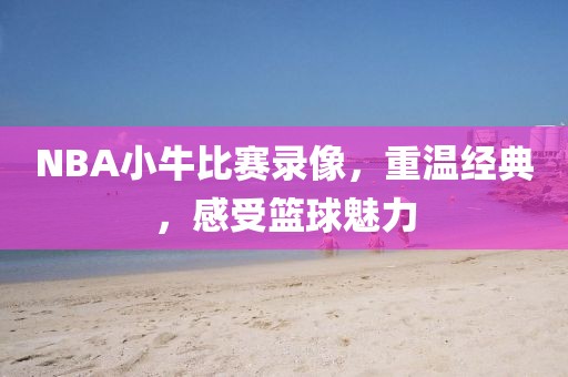 NBA小牛比赛录像,重温经典,感受篮球魅力
