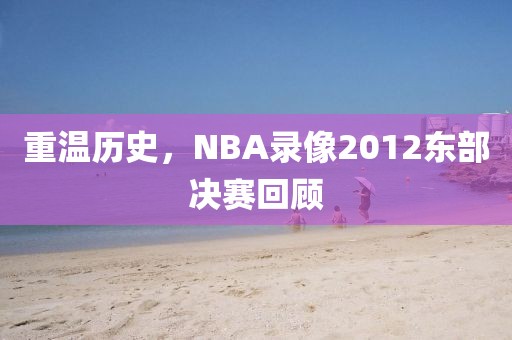 重温历史，NBA录像2012东部决赛回顾